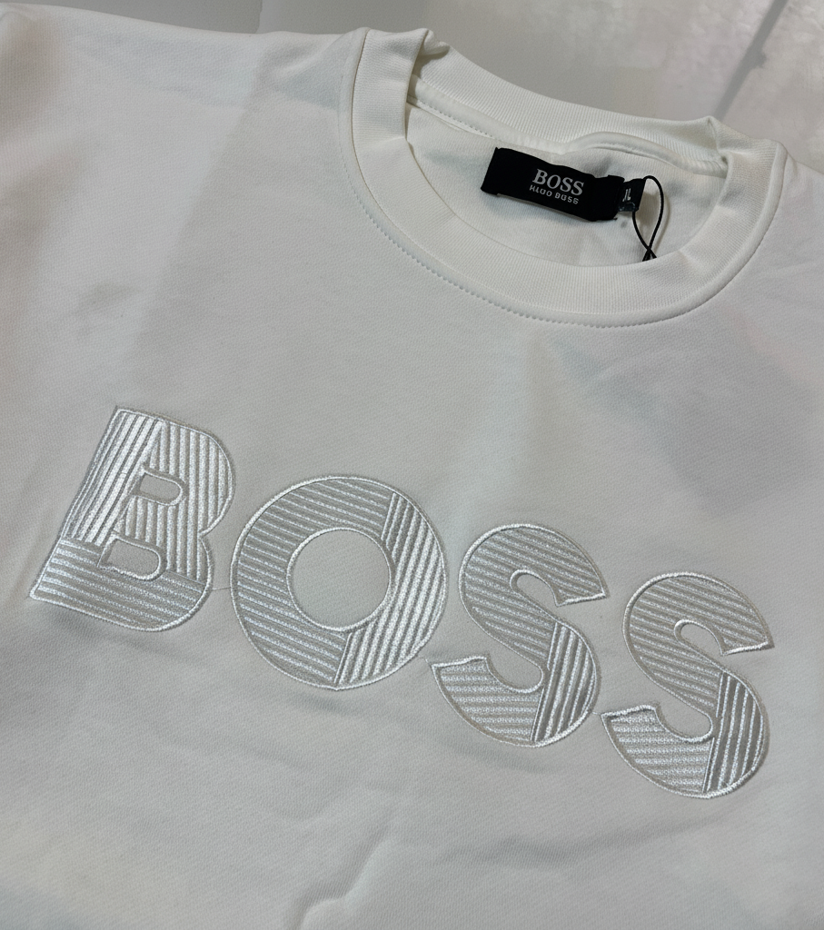 BS White Premium Sweatshirt – Soft Fleece, Winter Wear, Casual Comfort