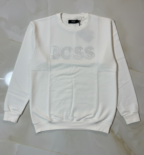 BS White Premium Sweatshirt – Soft Fleece, Winter Wear, Casual Comfort