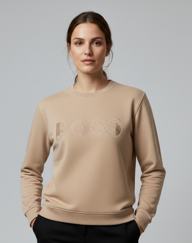 Women BS Black Premium Sweatshirt – Soft Fleece, Winter Wear, Casual Comfort