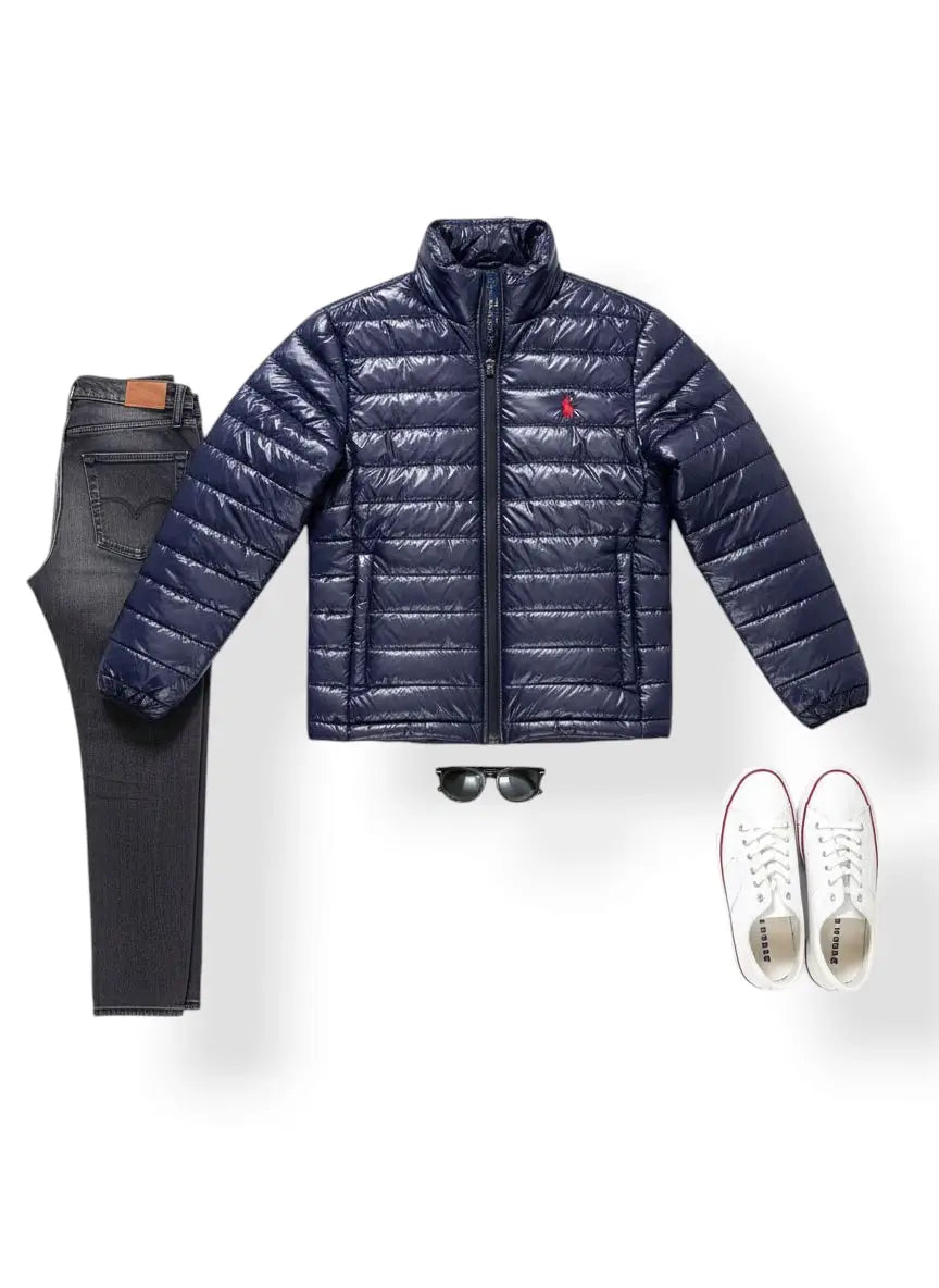 Lightweight Insulated Men’s Puffer Jacket (Navy Blue)