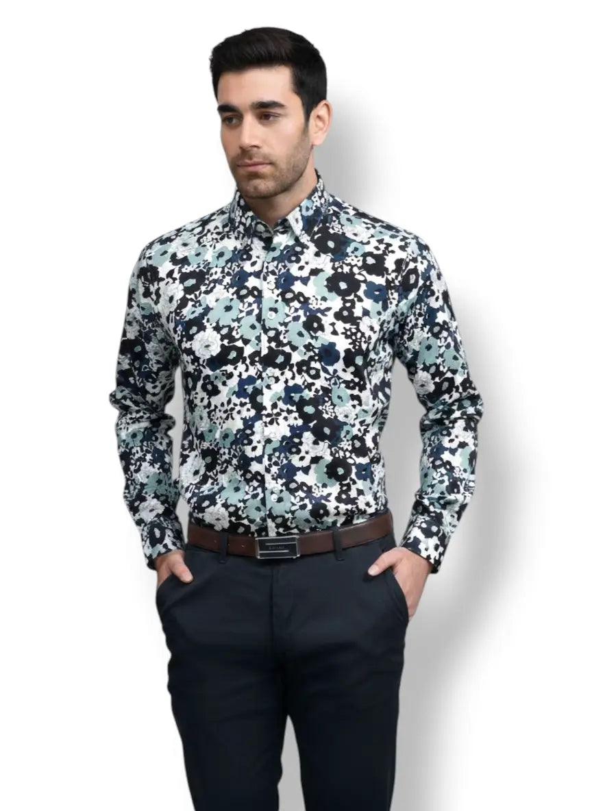 Men's Designer Floral Pattern Shirt