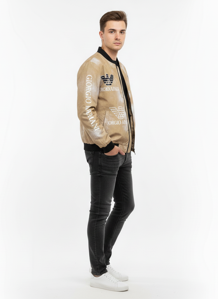 Men’s Trendy Printed Bomber