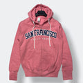 Premium Unisex Indigo Pink Fleece Zip Hoodie  Monterey California Print