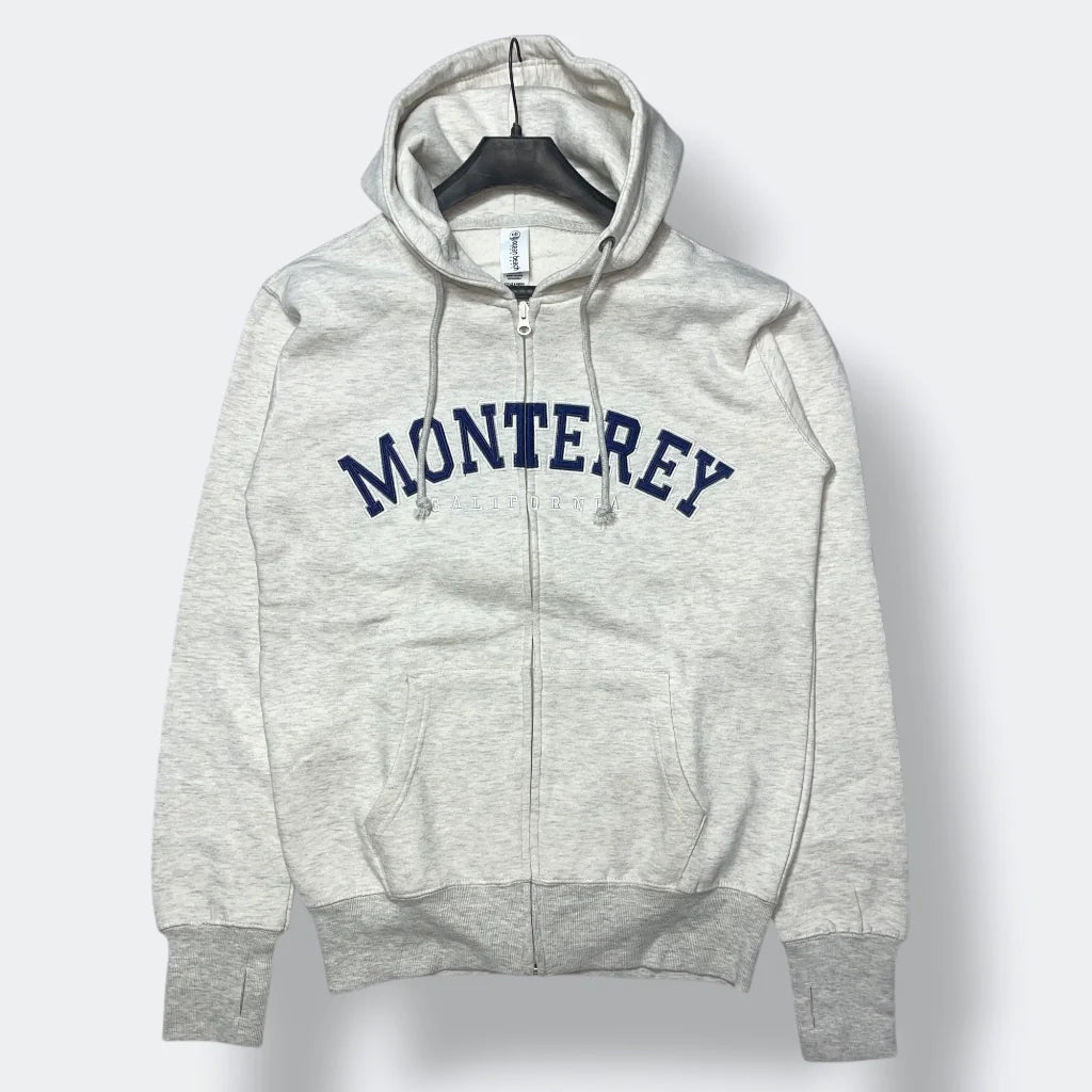 Premium Unisex Indigo Red Fleece Zip Hoodie  Monterey California Print