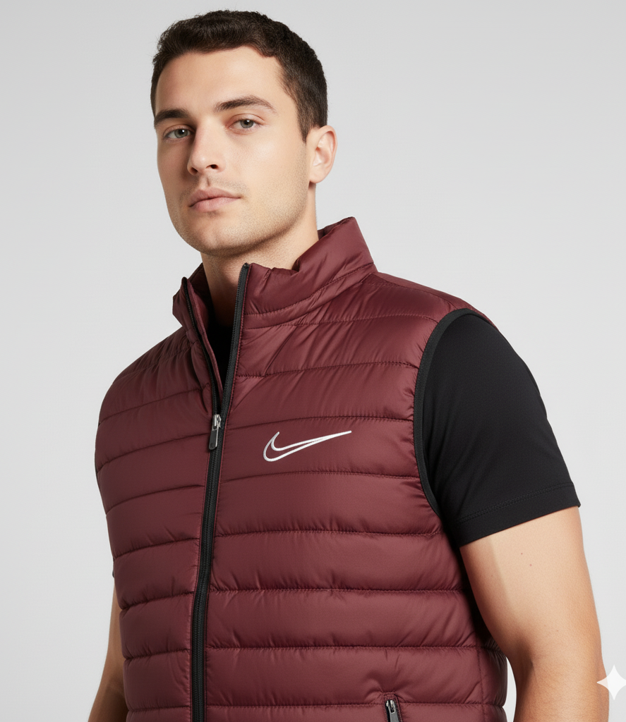 Premium Maroon Puffer Bodywarmer for Men