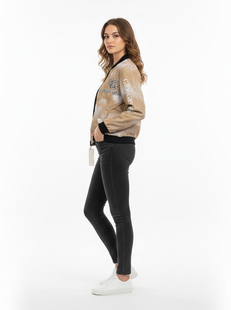Women’s Trendy Printed Bomber